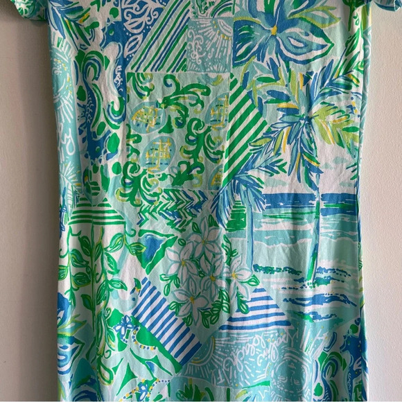 New! Lilly Pulitzer Wynne Blue Green Print Maxi Dress nwt 22144 - Picture 5 of 7
